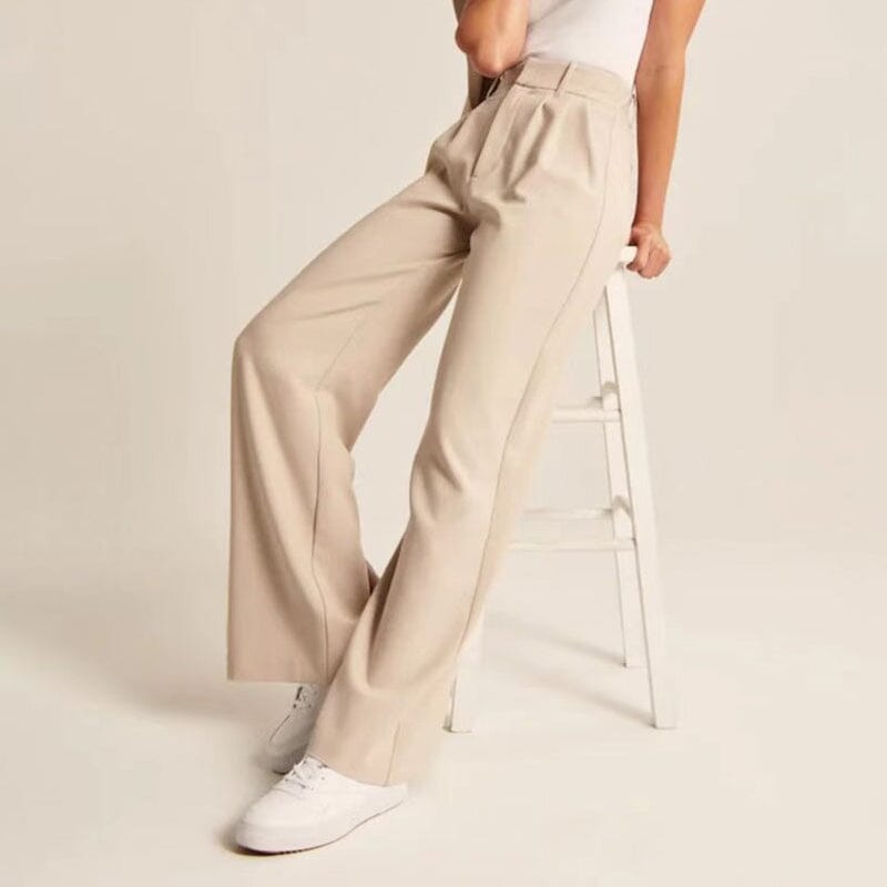 High Waist Tailored Wide Leg Pants