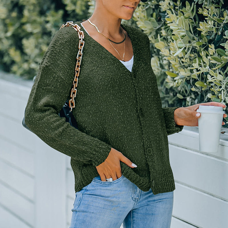 V-neck Knitted Cardigan