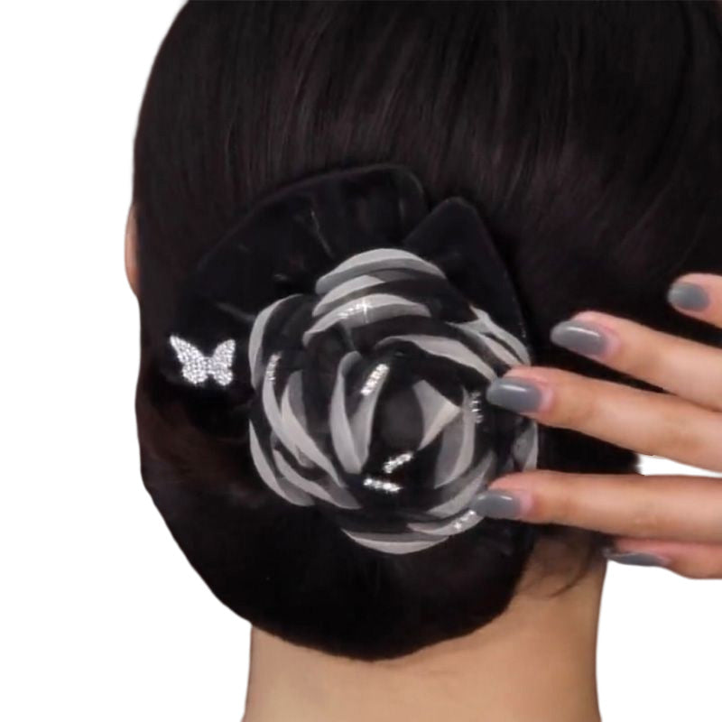 Exquisite Big Flower Deft Bun