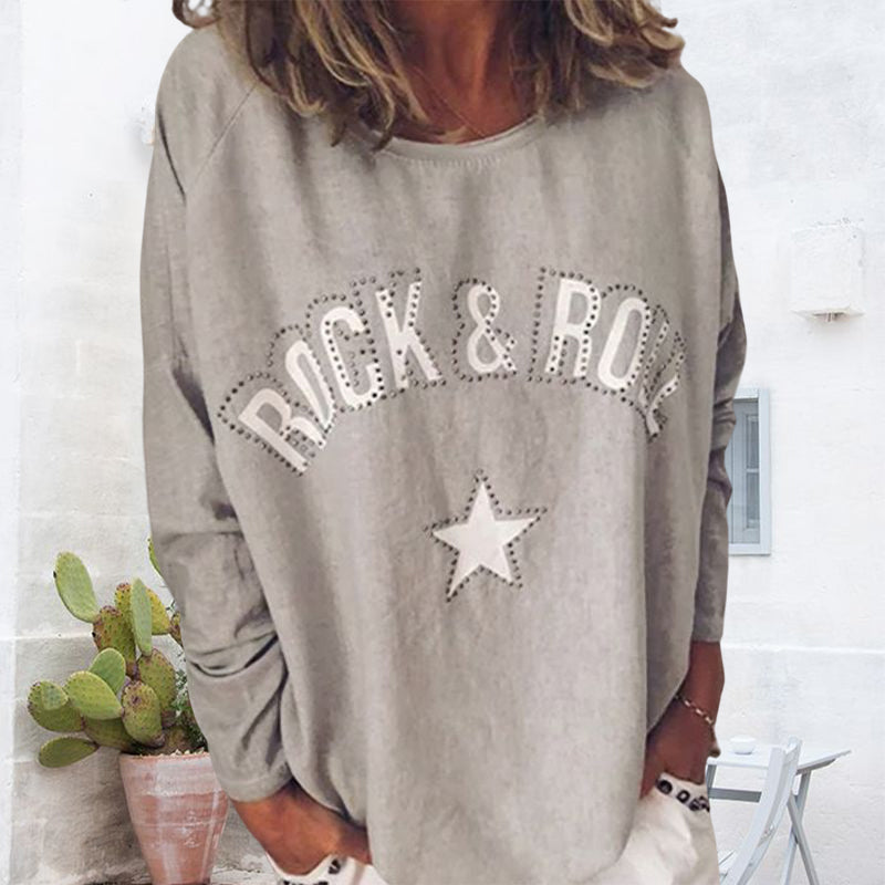 Star Crew Neck Long Sleeve T-Shirt