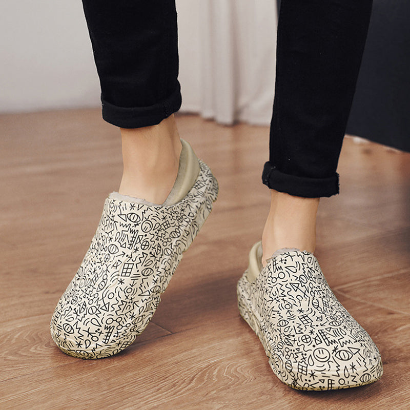 Men's Indoor Warm Plush Cotton Shoes
