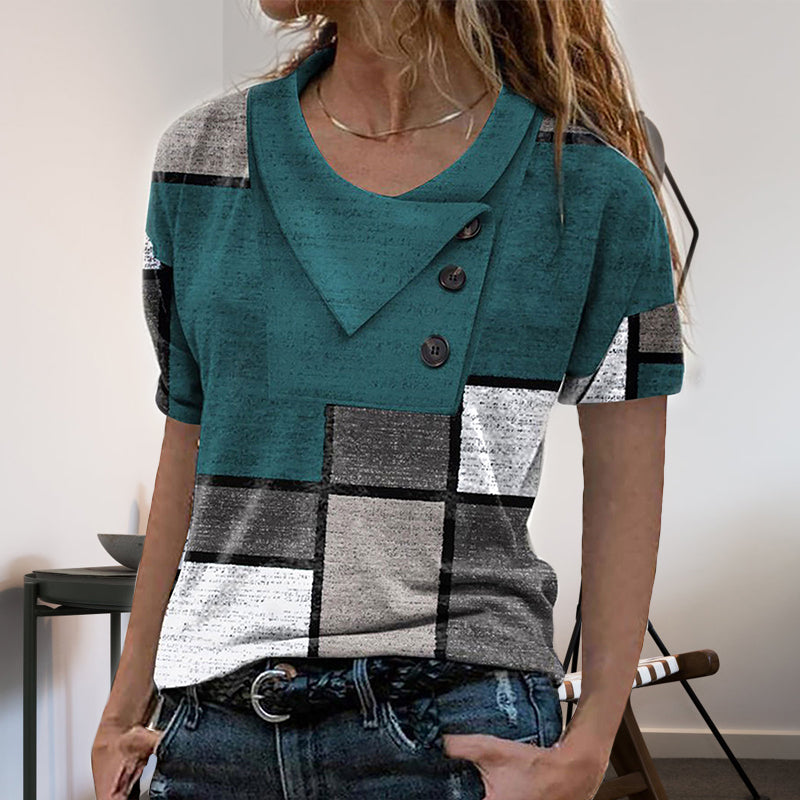 Comfy Short Sleeve Print Top