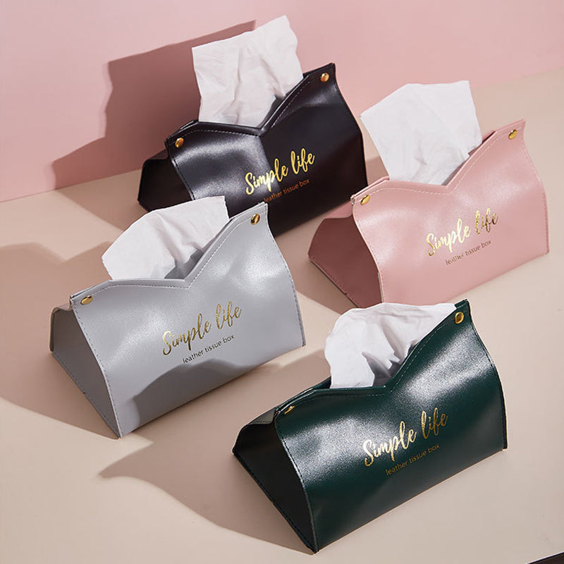 Leather Tissue Storage Box