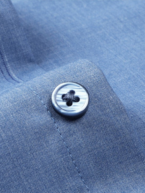 Men's Striped Jacquard Casual Long Sleeve Shirt