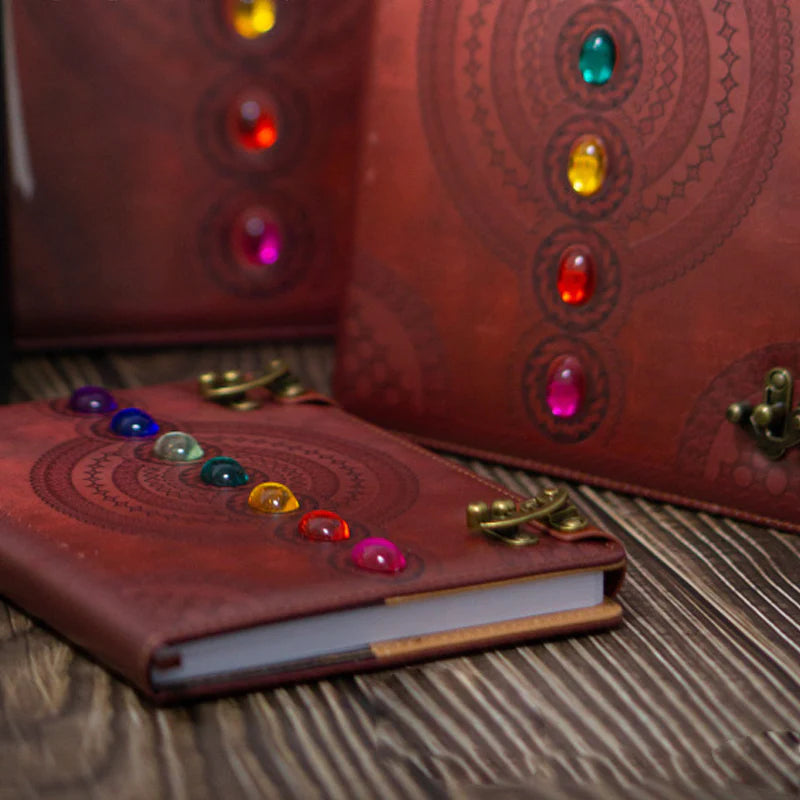 Supernatural Notebook with 7 Chakra Gems