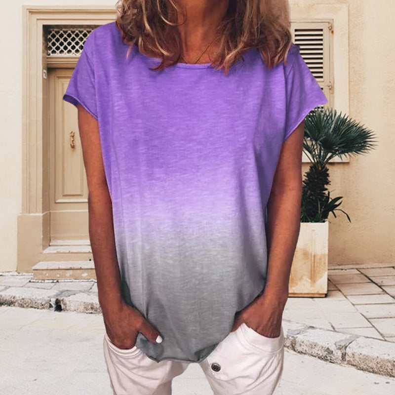 Gradient Rainbow Print T-shirt