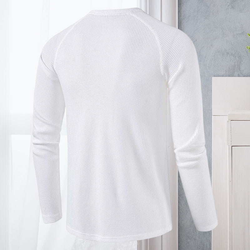 Men's Henley Casual Long Sleeve T-Shirts