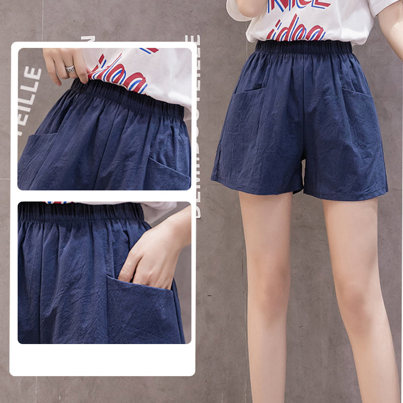 Women's Casual Summer Cotton Linen Shorts