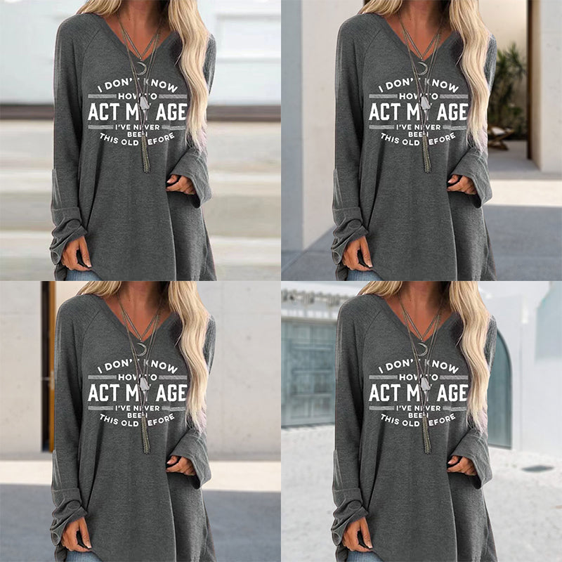 Funny Printed Long Sleeve T-Shirt
