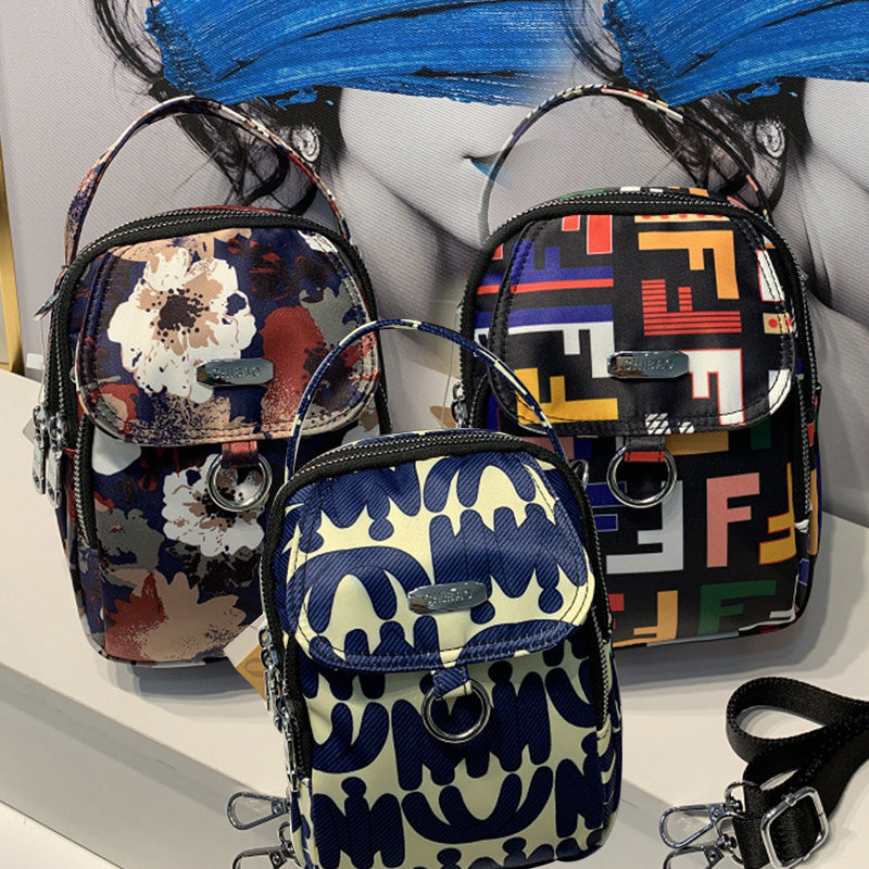 Nylon Print Crossbody Bag