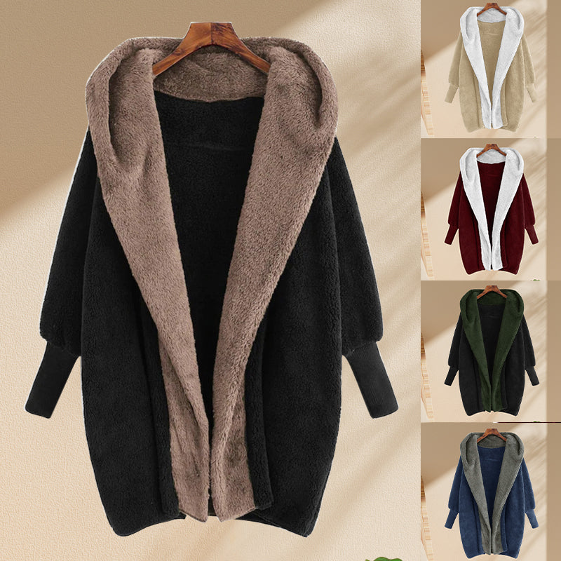 Hooded Loose Fleece Coat