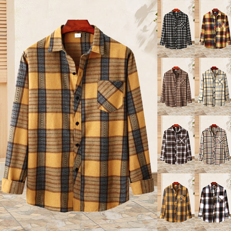 Men's Plaid Loose Shirt