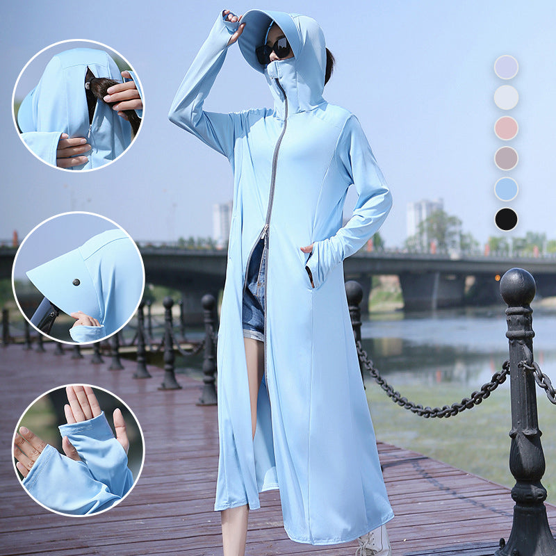 Long Ice Silk Sunscreen Clothes