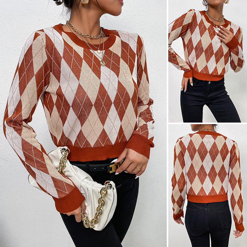 Argyle Knitted Sweater