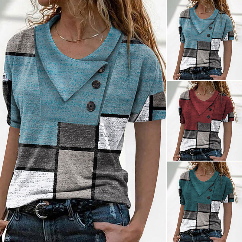 Comfy Short Sleeve Print Top
