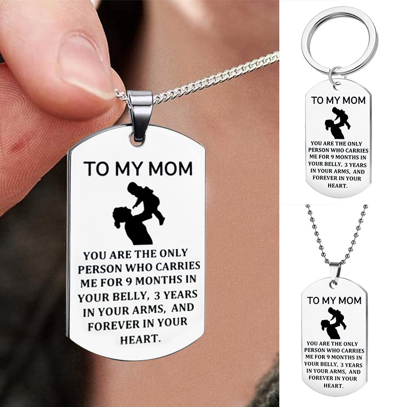 TO MY MOM Keyring, Necklace