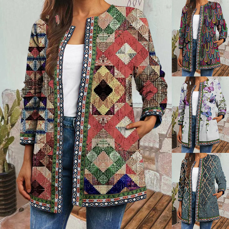 Vintage Ethnic Print Jacket