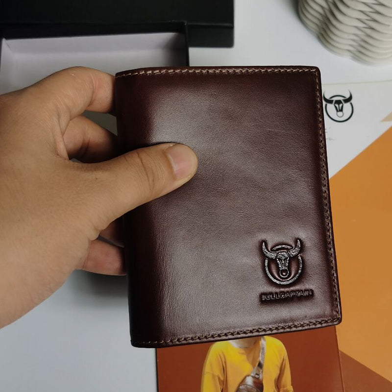 Anti-Theft RFID Protected Multi-Slot Real Leather Wallet