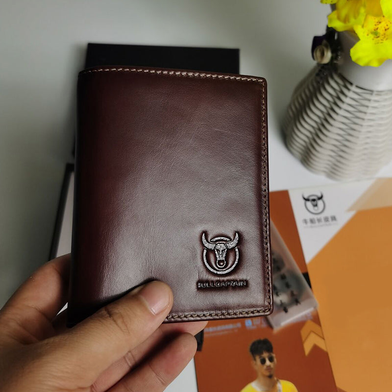 Anti-Theft RFID Protected Multi-Slot Real Leather Wallet