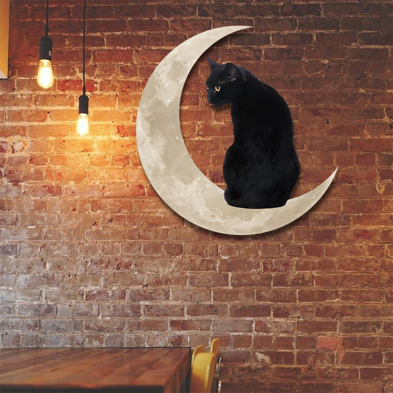 Black Cat Moon Wall Hanging