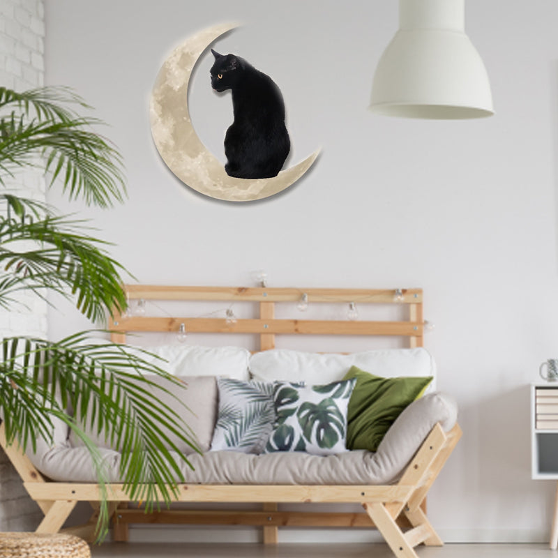 Black Cat Moon Wall Hanging