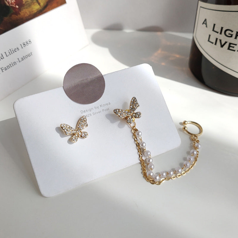 Butterfly Cuff Stud Earrings