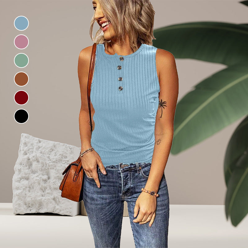 Button-Up Slim Tank Top