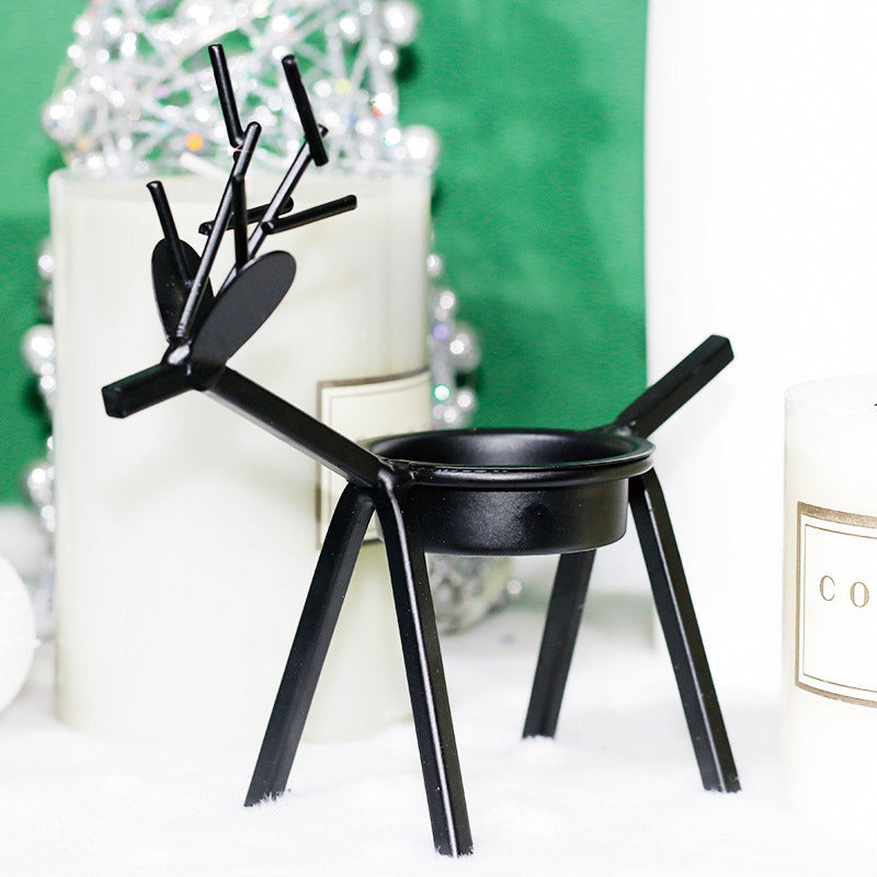 Set of 2 Reindeer Tea Light Holders