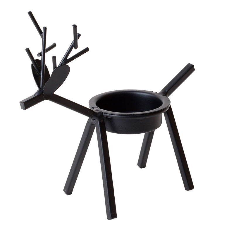 Set of 2 Reindeer Tea Light Holders