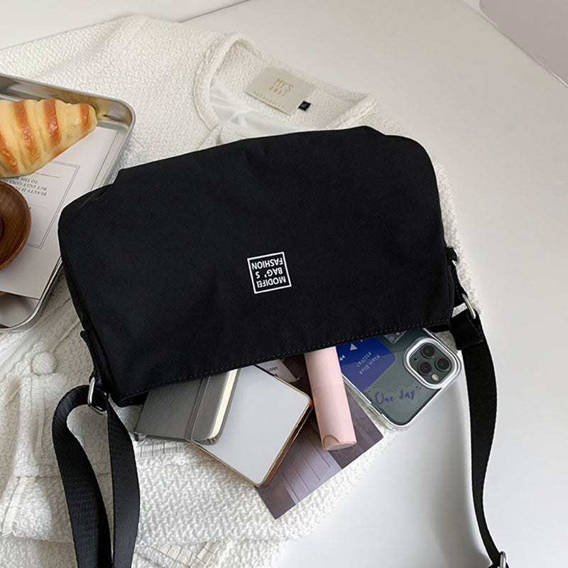 Classic Solid Nylon Crossbody Bag