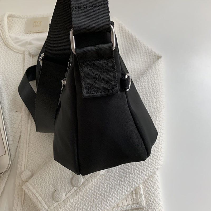 Classic Solid Nylon Crossbody Bag