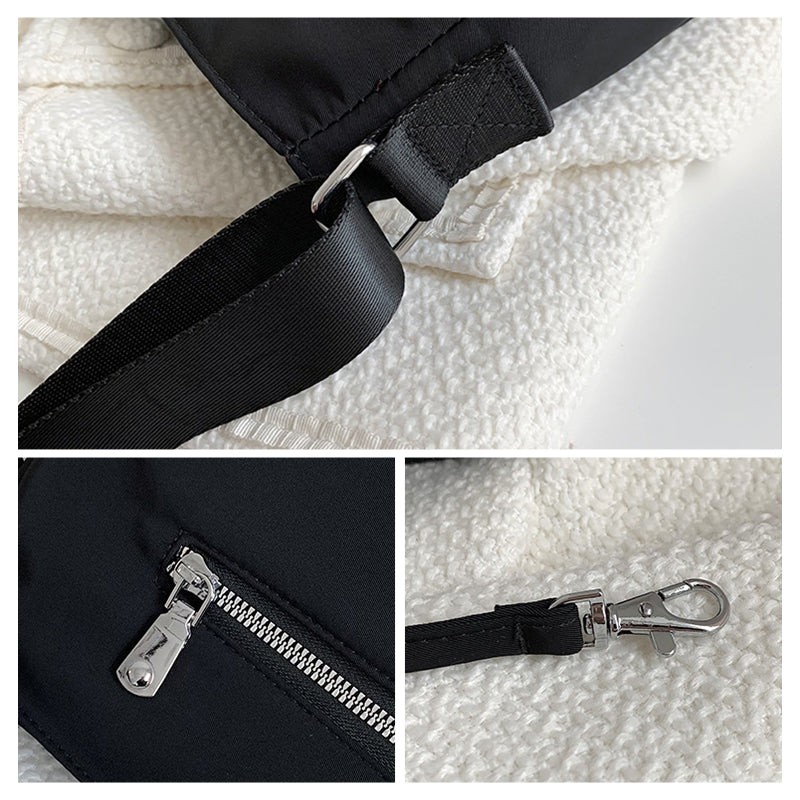 Classic Solid Nylon Crossbody Bag