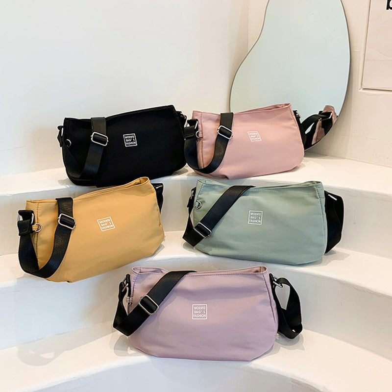 Classic Solid Nylon Crossbody Bag