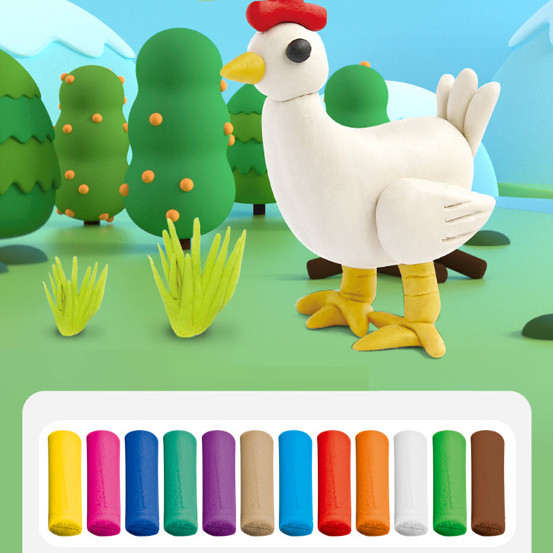 Colorful Feather Chicken Color Mud