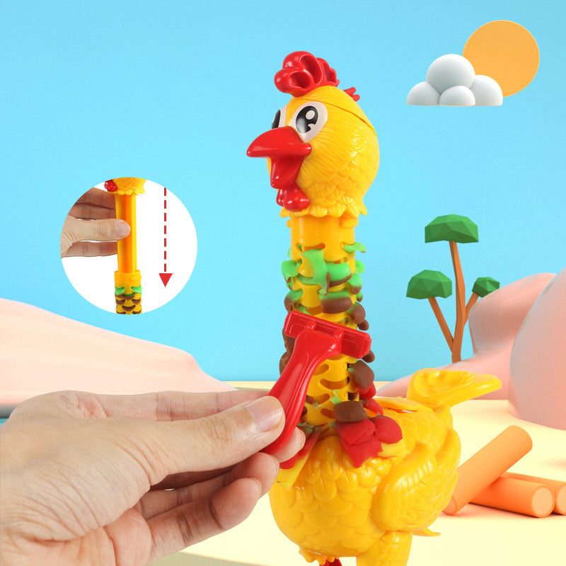 Colorful Feather Chicken Color Mud