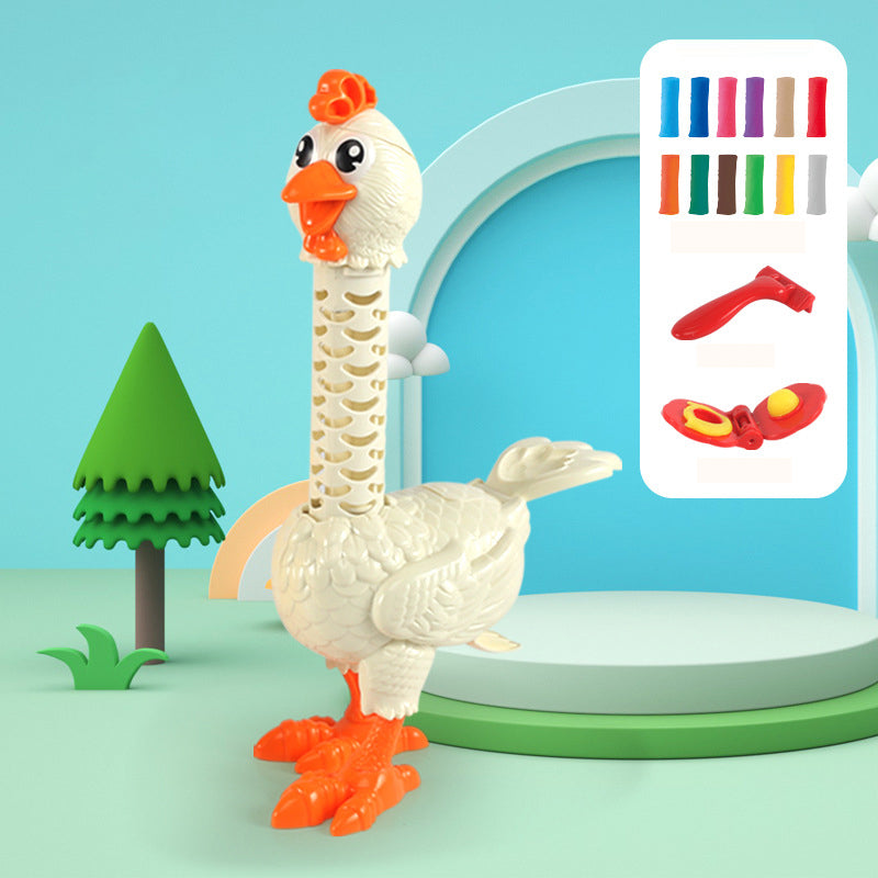 Colorful Feather Chicken Color Mud