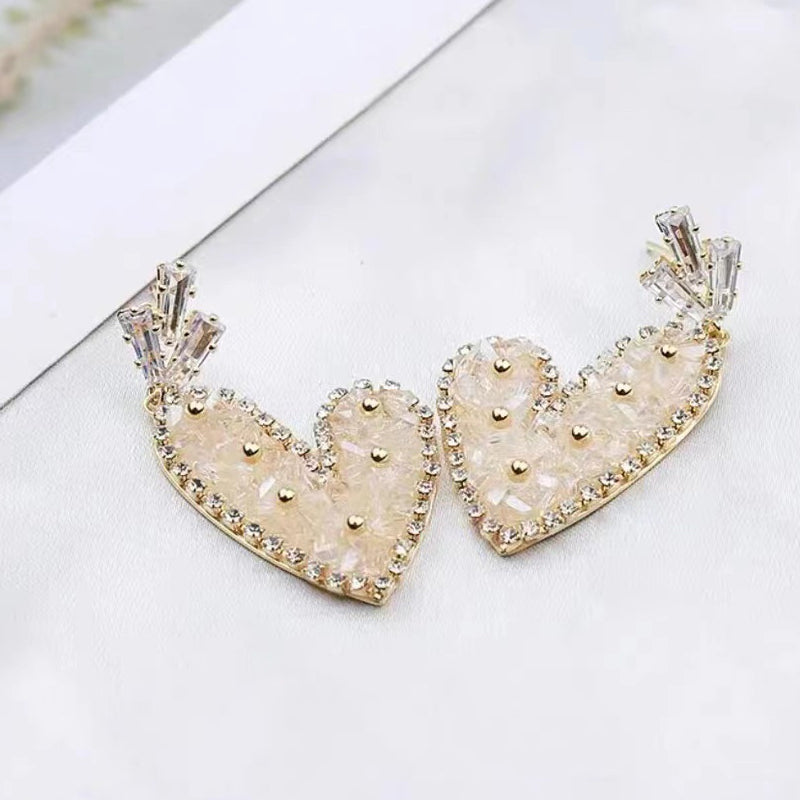 Crystal Heart Earrings