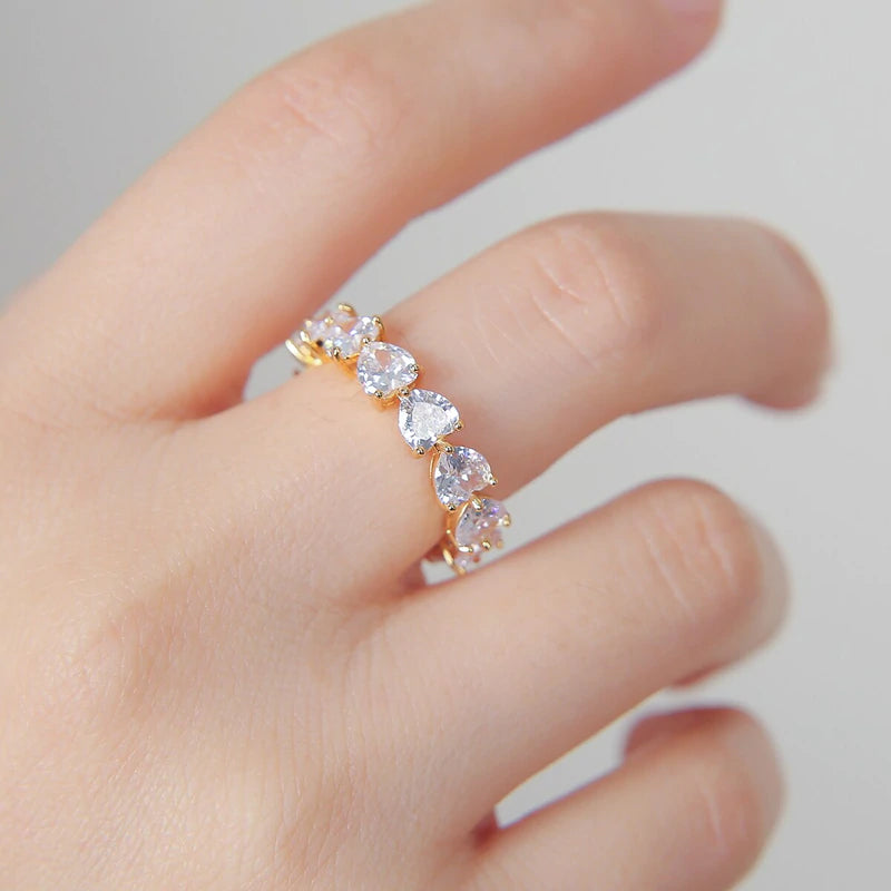 Crystal Heart Ring