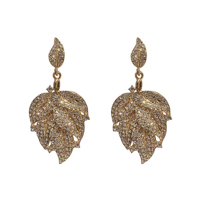 Diamond Leaf Earrings
