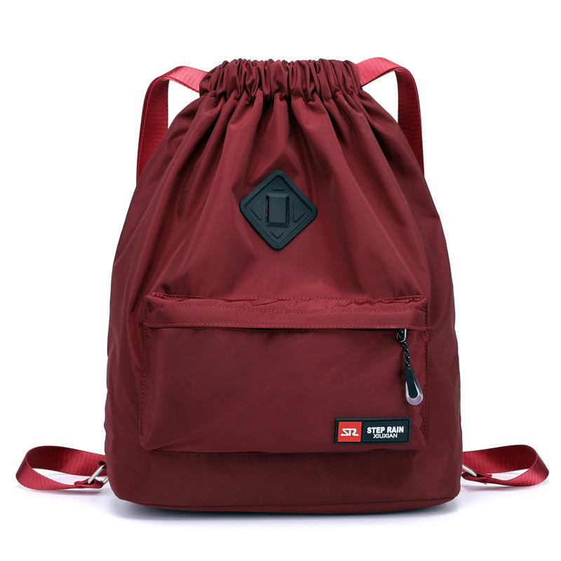 Drawstring Folding Backpack Outdoor Travel Bag