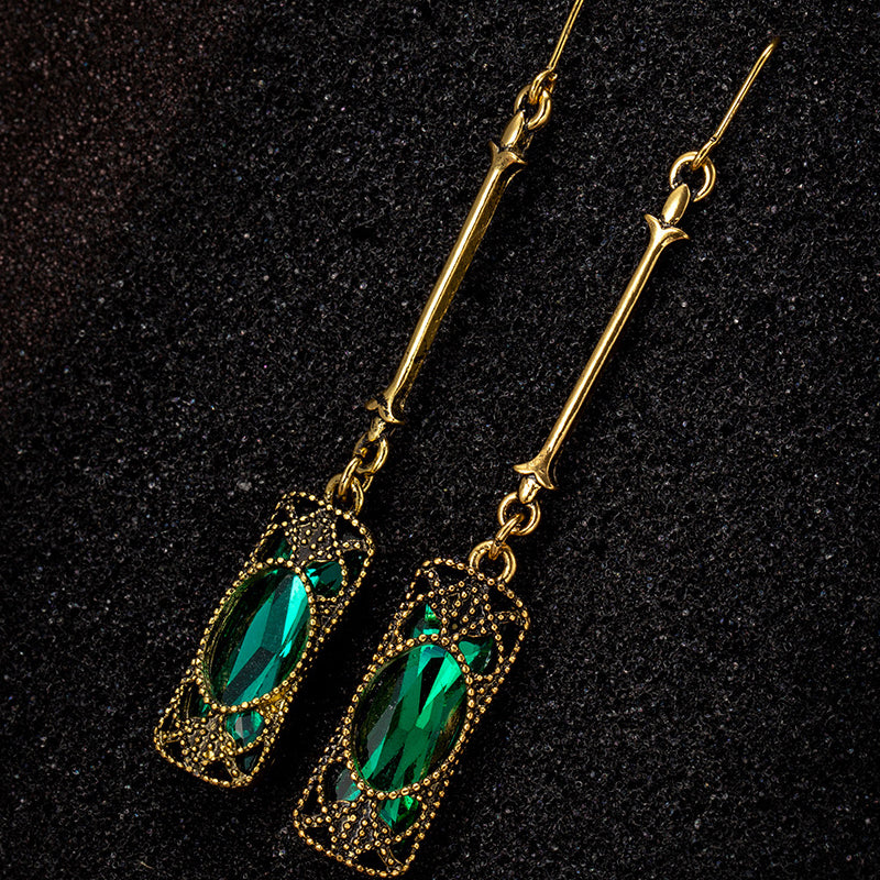Emerald Green Crystal Earrings