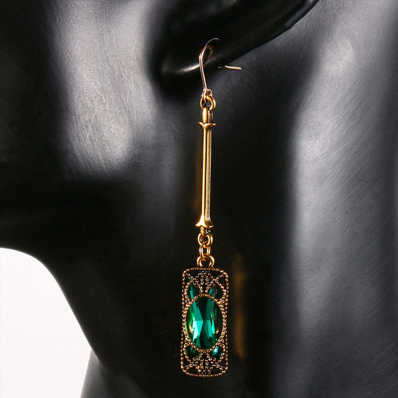Emerald Green Crystal Earrings