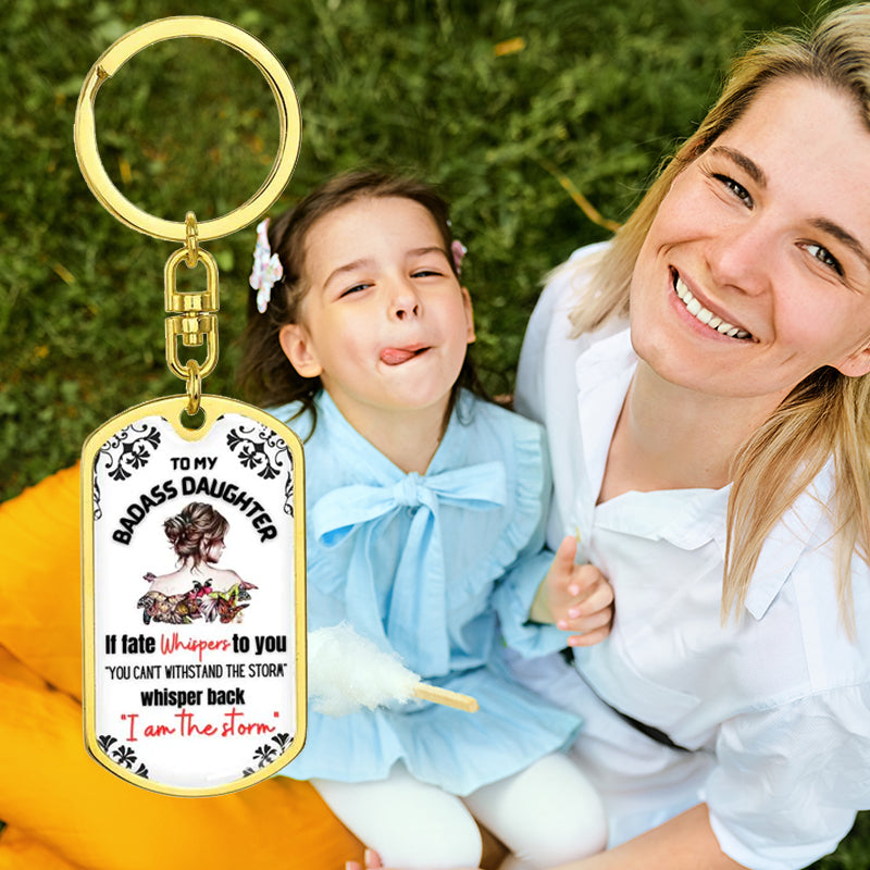 Empowering Keepsake for Daughter Keychain