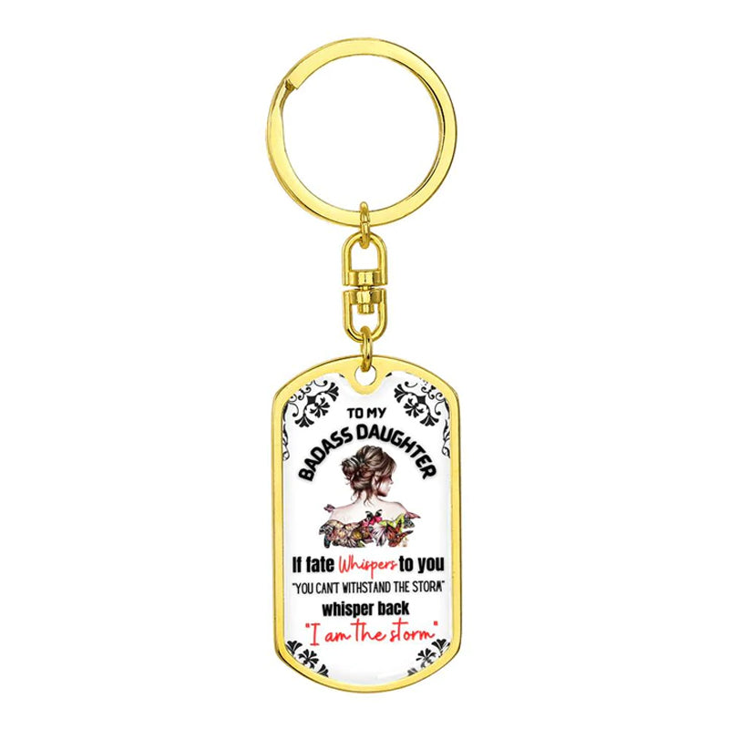 Empowering Keepsake for Daughter Keychain