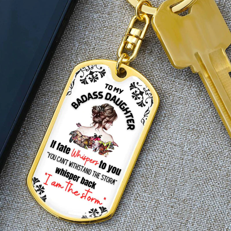 Empowering Keepsake for Daughter Keychain