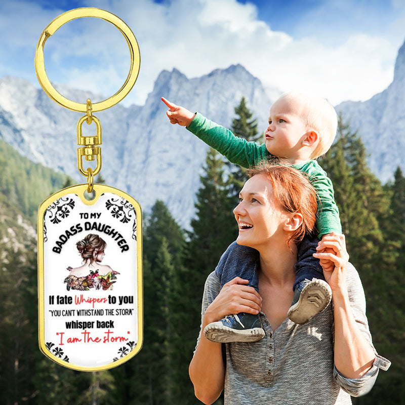 Empowering Keepsake for Daughter Keychain