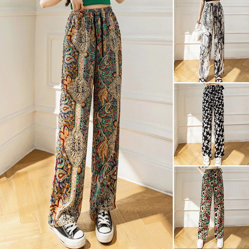 Women's Printed Ice And Snow Wide Leg Pants