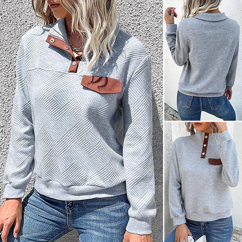 Stand-up Collar Sweatshirt