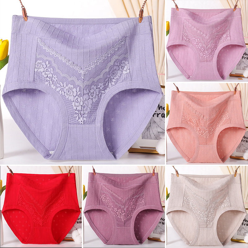 Plus Size LeakProof Lace Cotton Panties