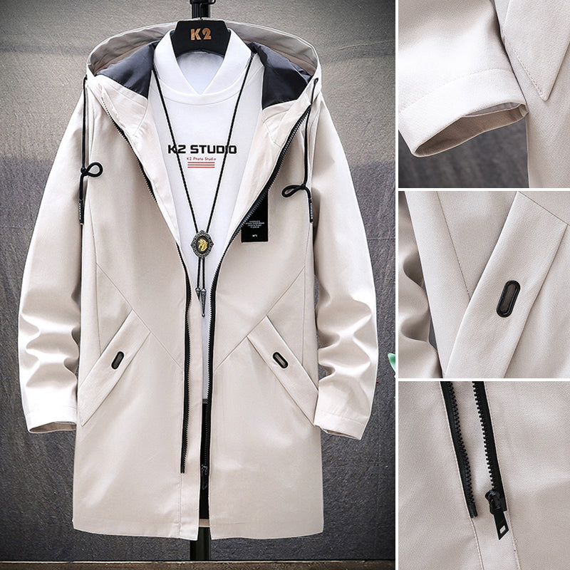 Men's Long Trench Outfits Coat